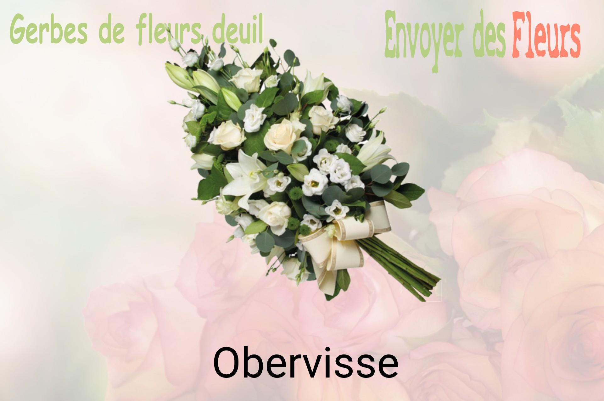 Gerbe de fleurs de deuil livrée à Obervisse